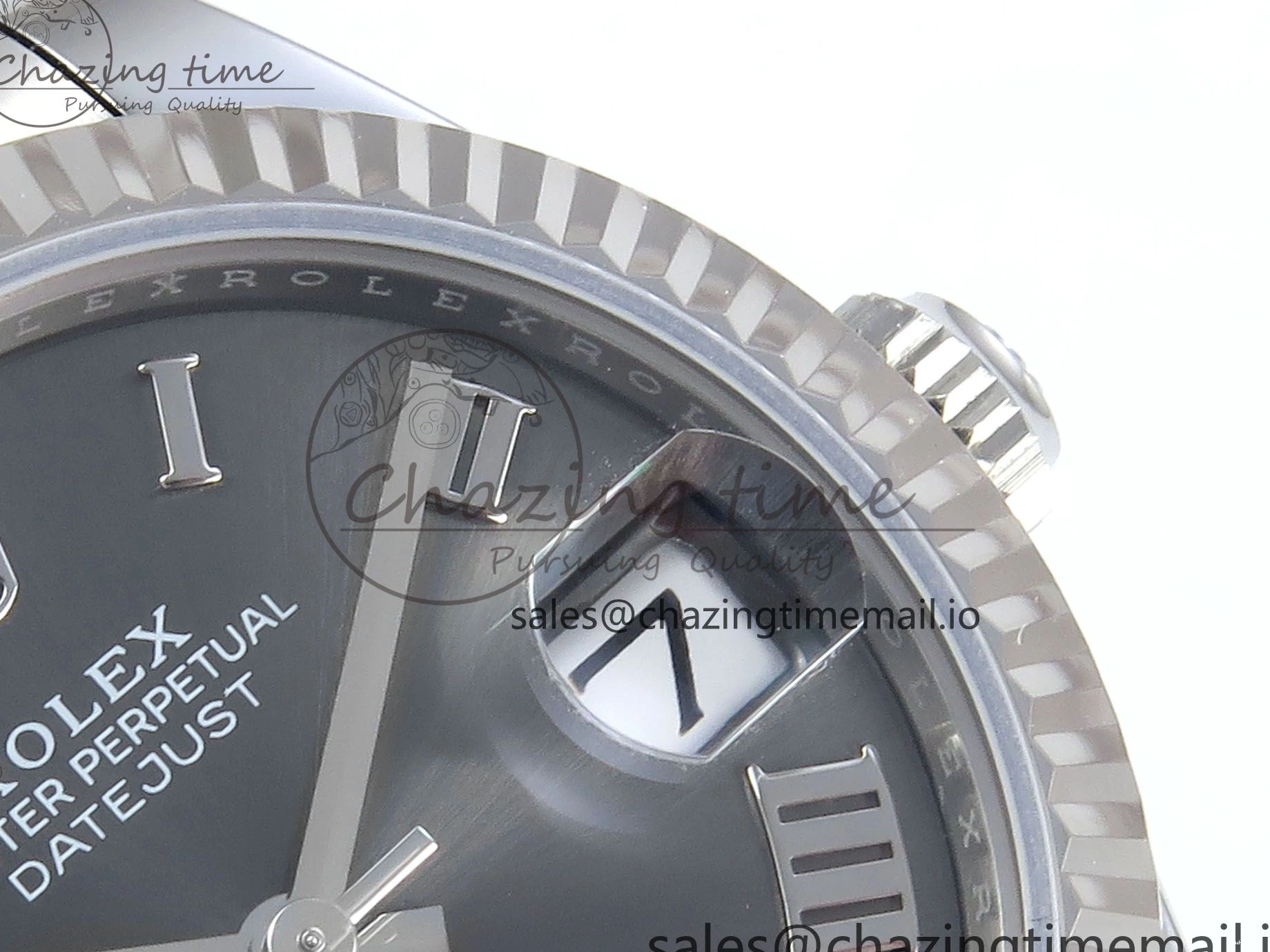 Steel Best 1:1 Diamonds Roman on Dial Bracelet ETA DateJust 904L 2688 Edition ARF Oyster 278274 SS 31 Gray 0308